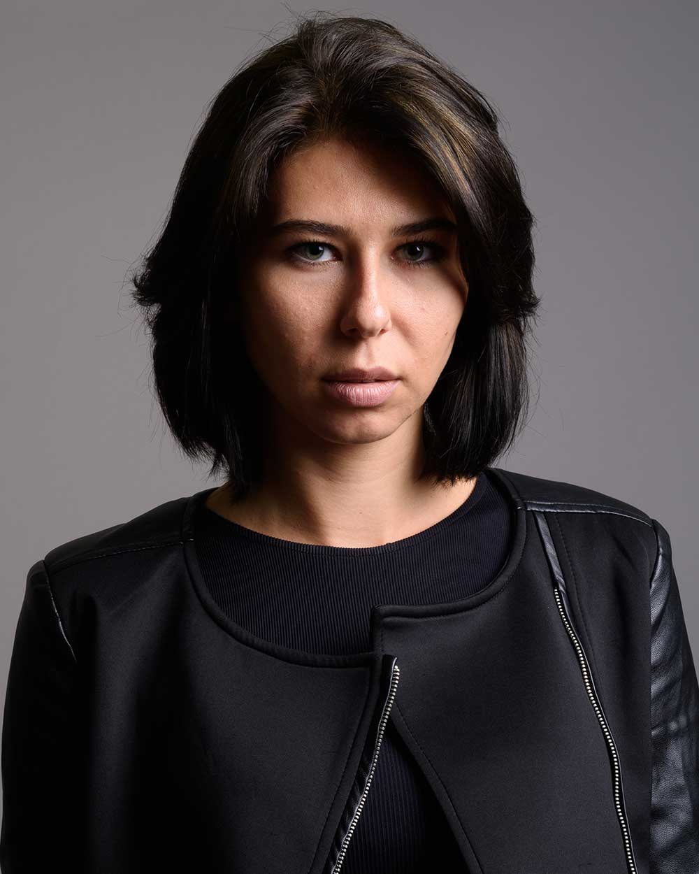 young beautiful woman against